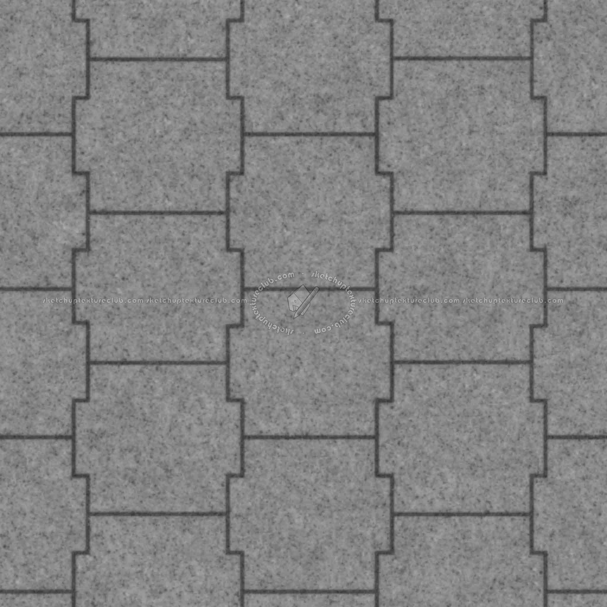Textures   -   ARCHITECTURE   -   PAVING OUTDOOR   -   Pavers stone   -   Blocks mixed  - Pavers stone mixed size texture seamless 06173 - Displacement