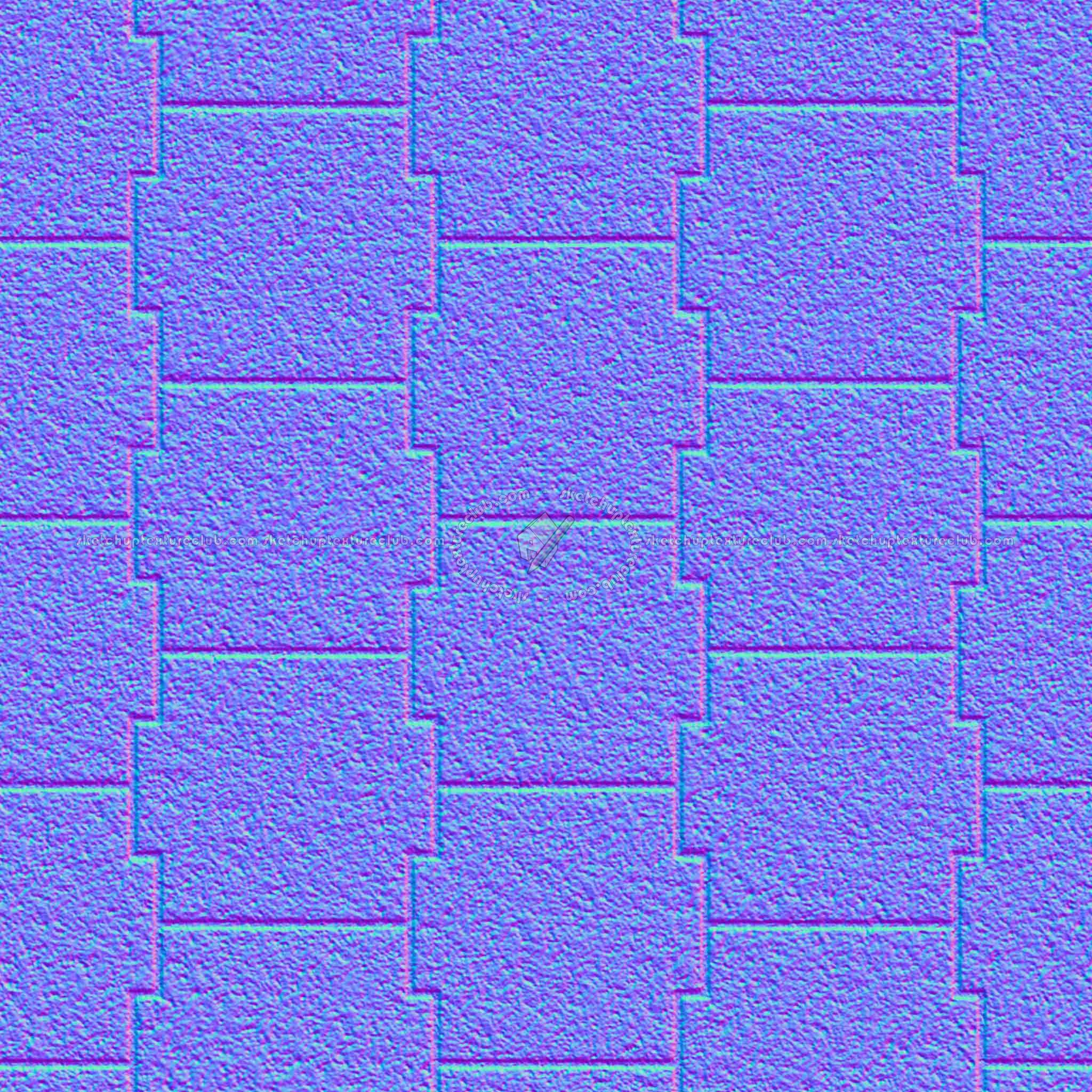 Textures   -   ARCHITECTURE   -   PAVING OUTDOOR   -   Pavers stone   -   Blocks mixed  - Pavers stone mixed size texture seamless 06173 - Normal