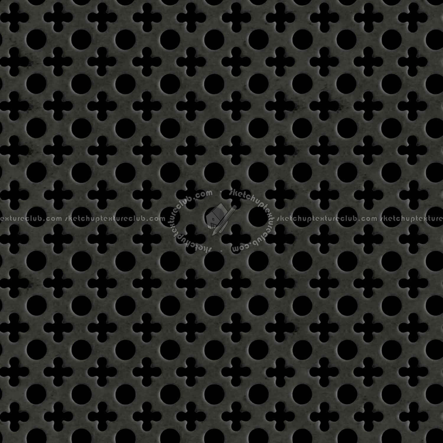 Textures   -   MATERIALS   -   METALS   -   Perforated  - Yellow perforated metal texture seamless 10558 - Specular