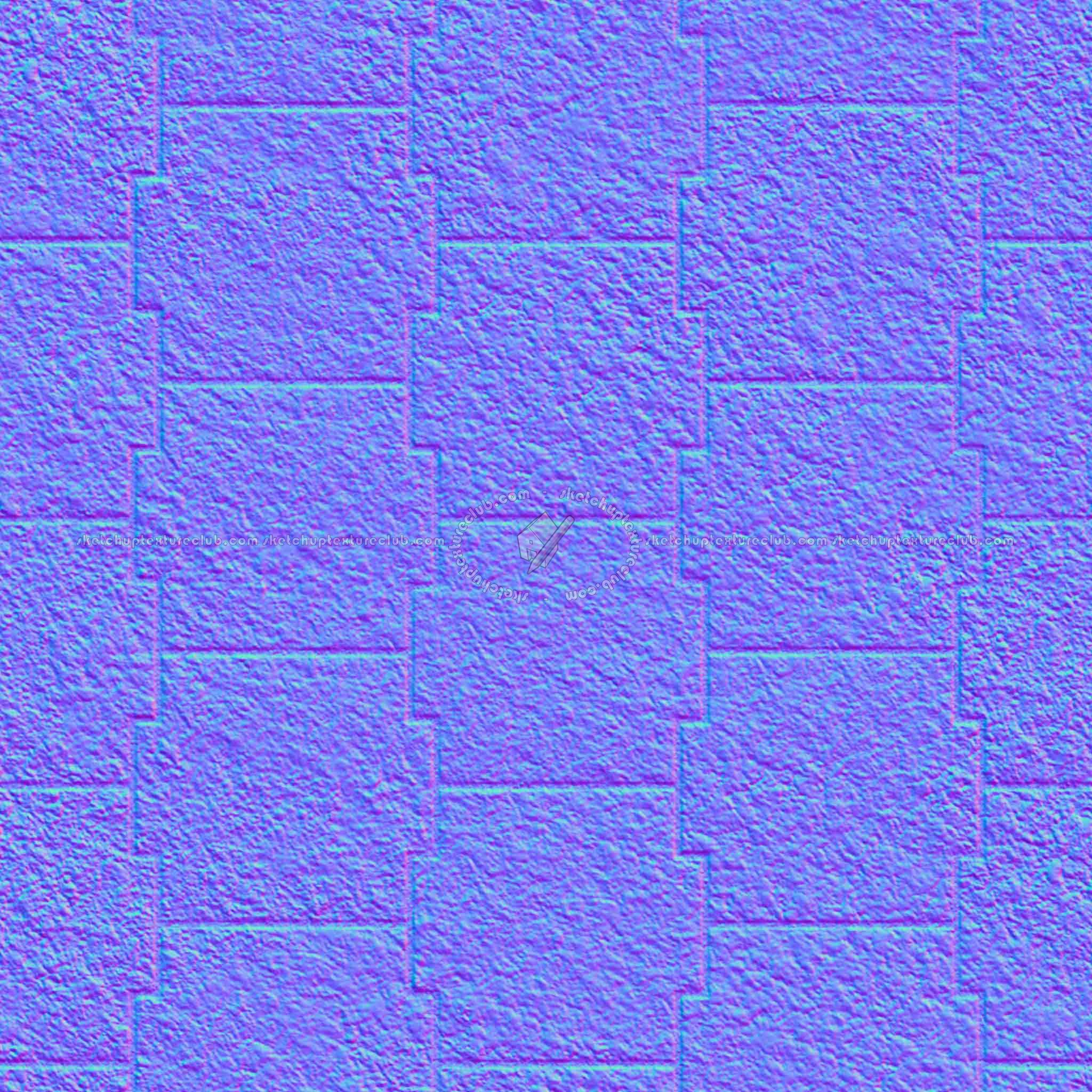 Textures   -   ARCHITECTURE   -   PAVING OUTDOOR   -   Pavers stone   -   Blocks mixed  - Pavers stone mixed size texture seamless 06174 - Normal