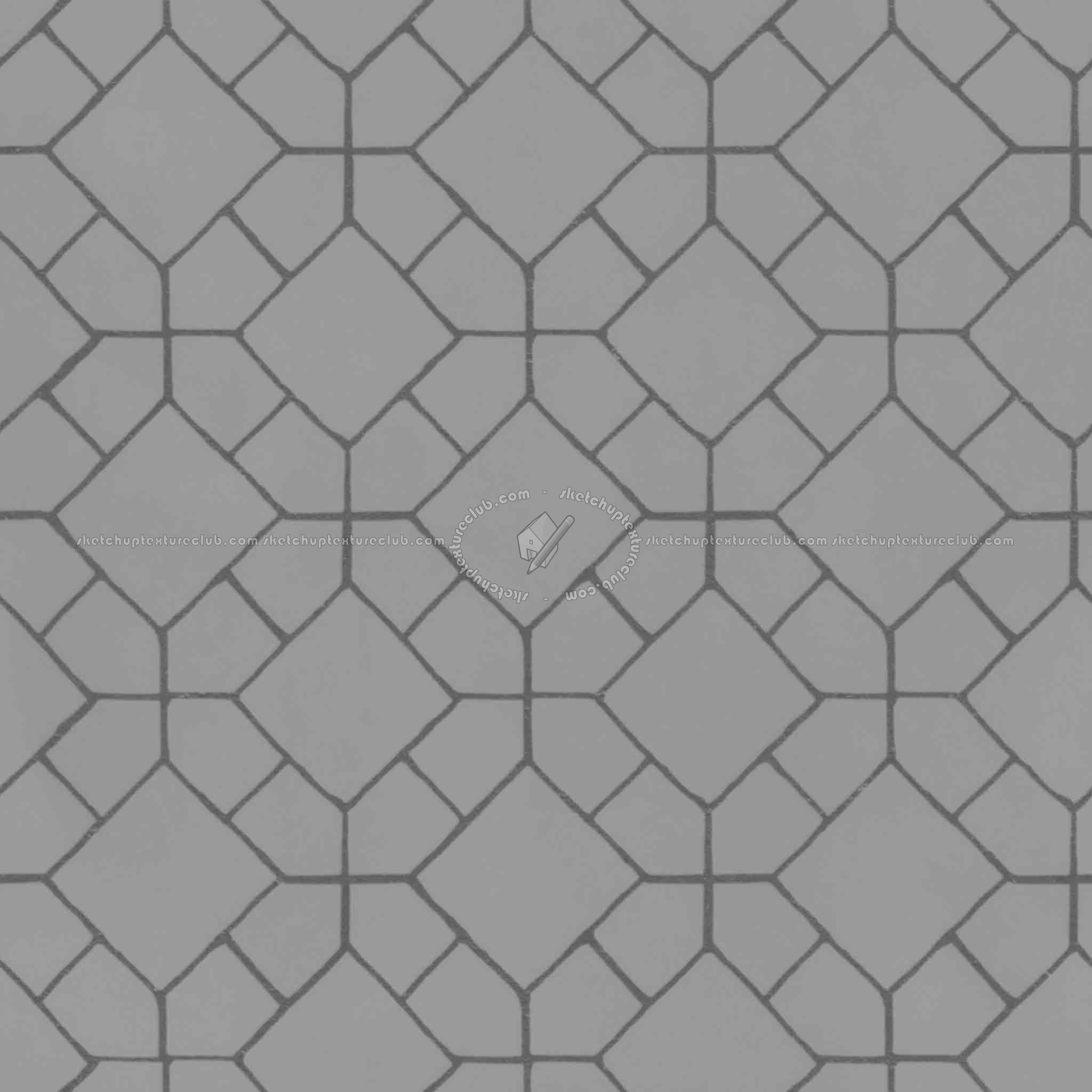 Textures   -   ARCHITECTURE   -   PAVING OUTDOOR   -   Concrete   -   Blocks mixed  - Paving concrete mixed size texture seamless 05570 - Displacement