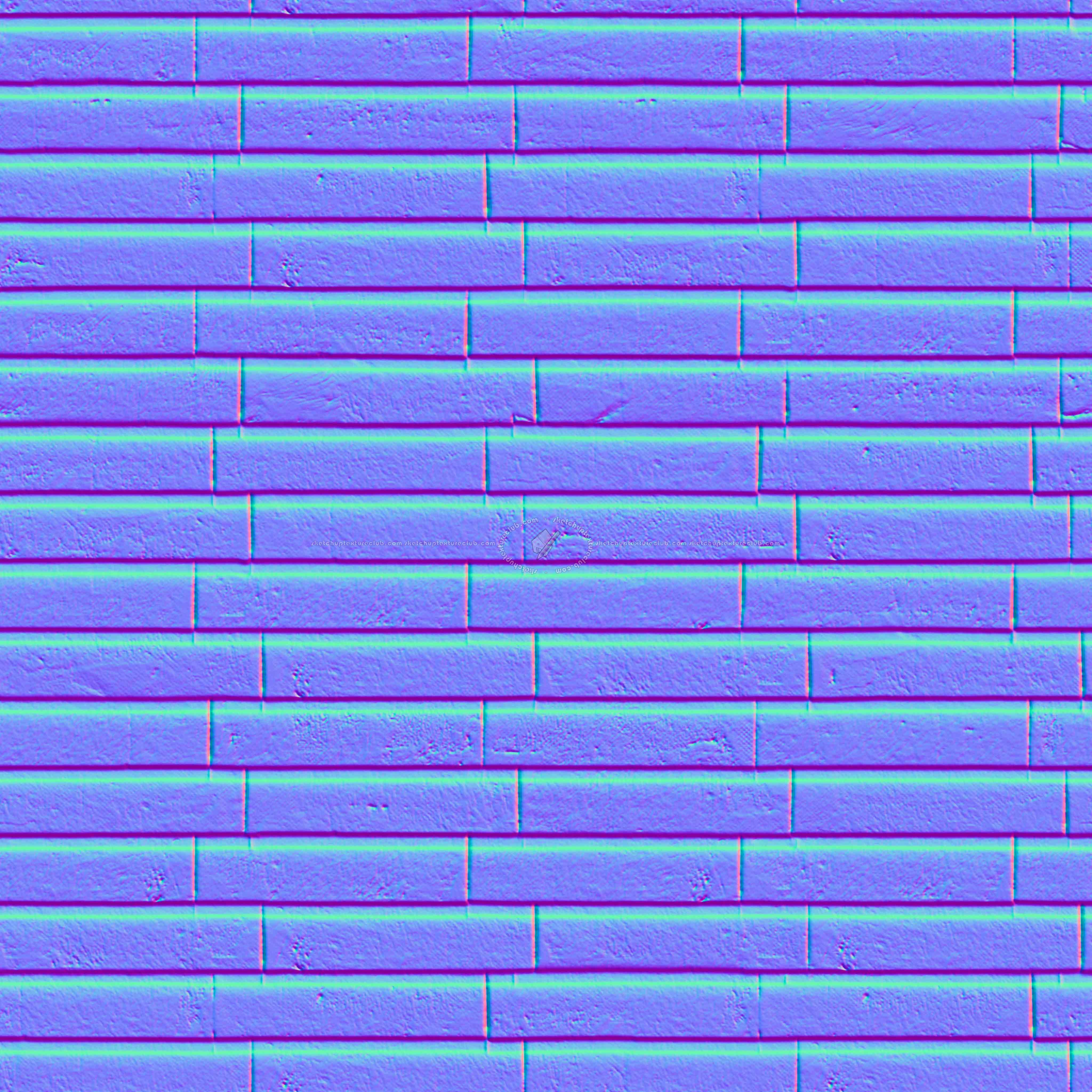 Textures   -   ARCHITECTURE   -   WALLS TILE OUTSIDE  - Wall cladding bricks PBR texture seamless 21458 - Normal