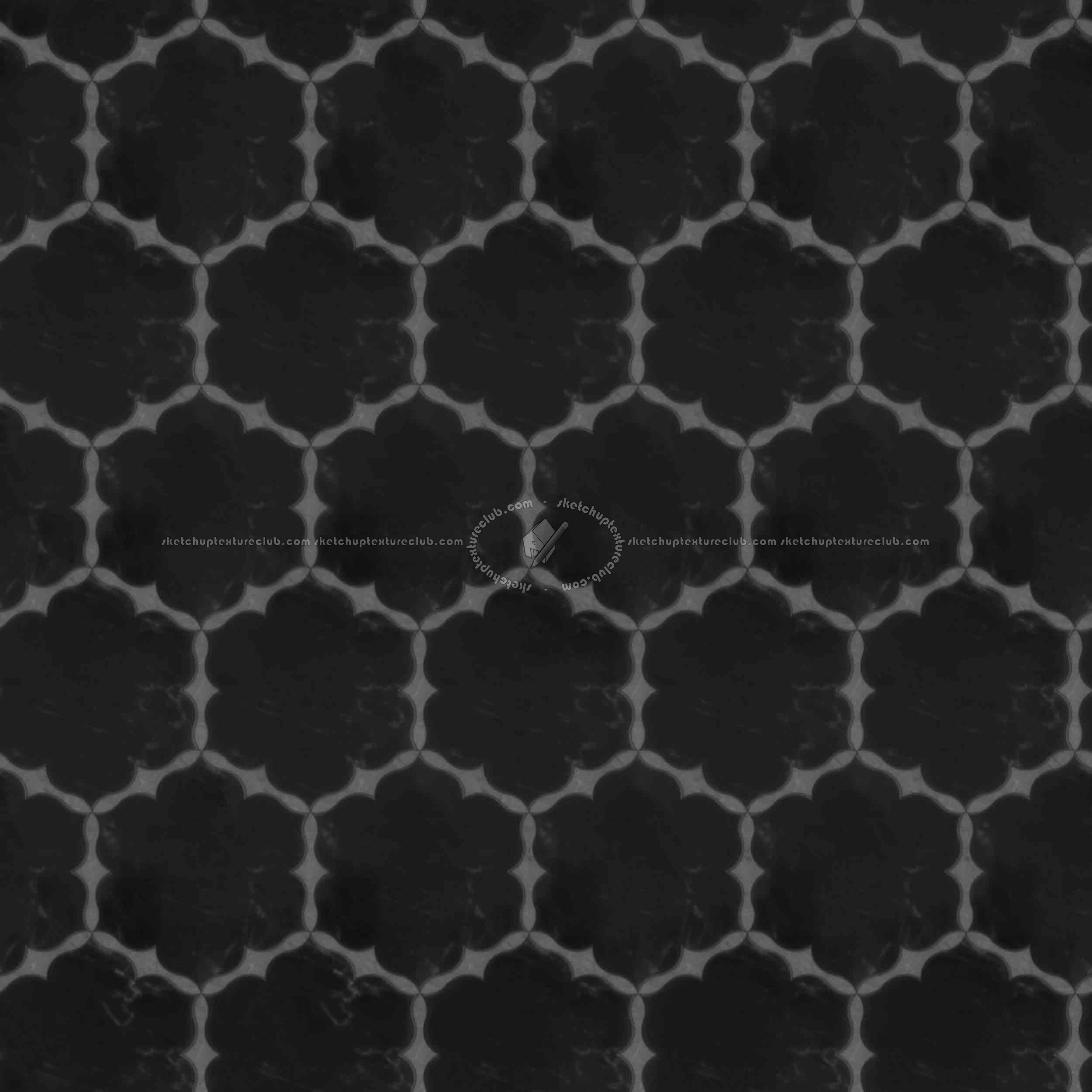 Textures   -   ARCHITECTURE   -   TILES INTERIOR   -   Marble tiles   -   White  - Hexagonal white marble tile texture seamless 20619 - Specular