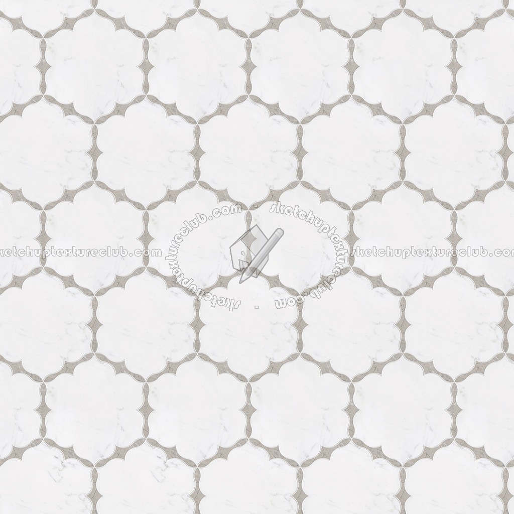 Textures   -   ARCHITECTURE   -   TILES INTERIOR   -   Marble tiles   -   White  - Hexagonal white marble tile texture seamless 20619 (seamless)