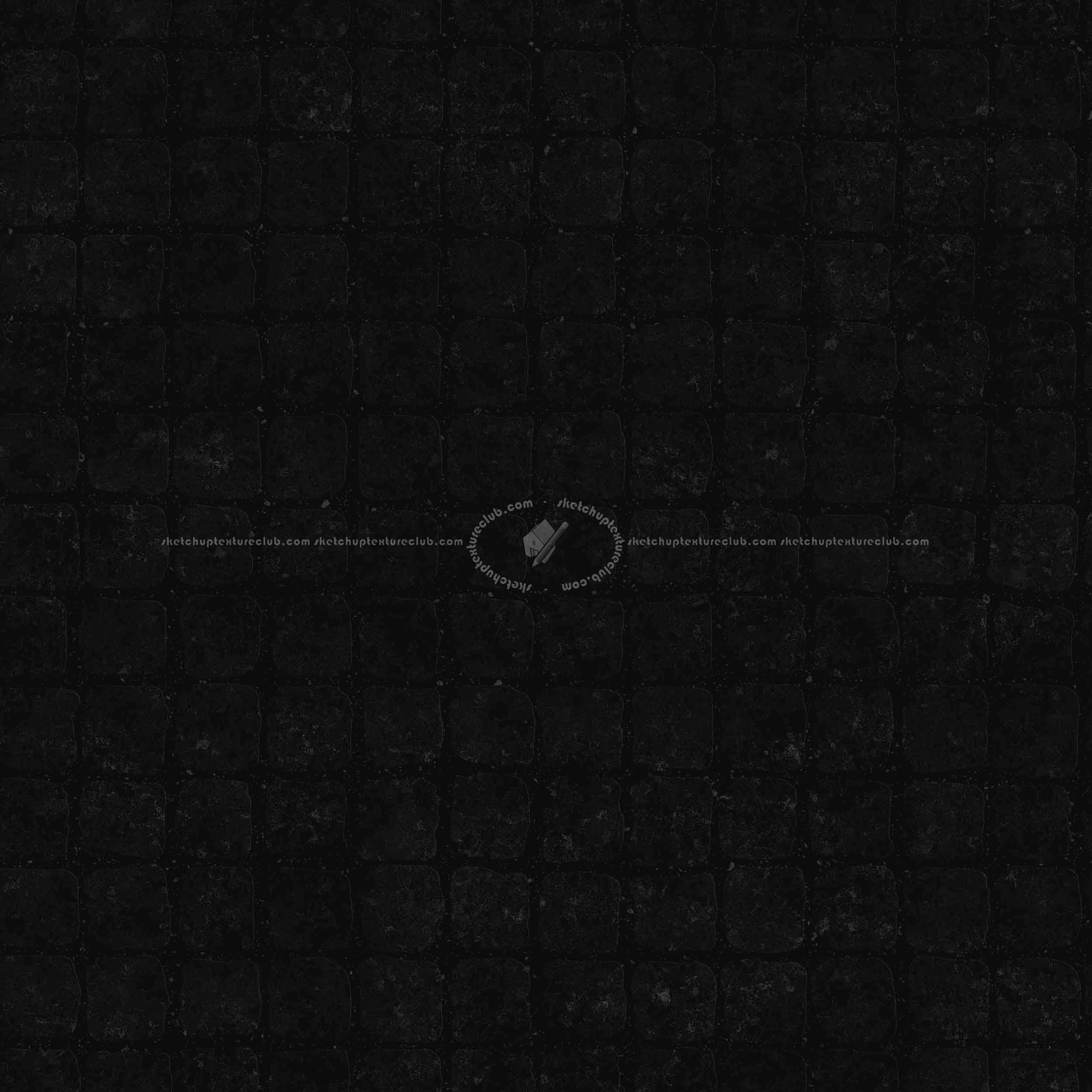 Textures   -   ARCHITECTURE   -   ROADS   -   Paving streets   -   Cobblestone  - Street paving cobblestone texture seamless 07422 - Specular