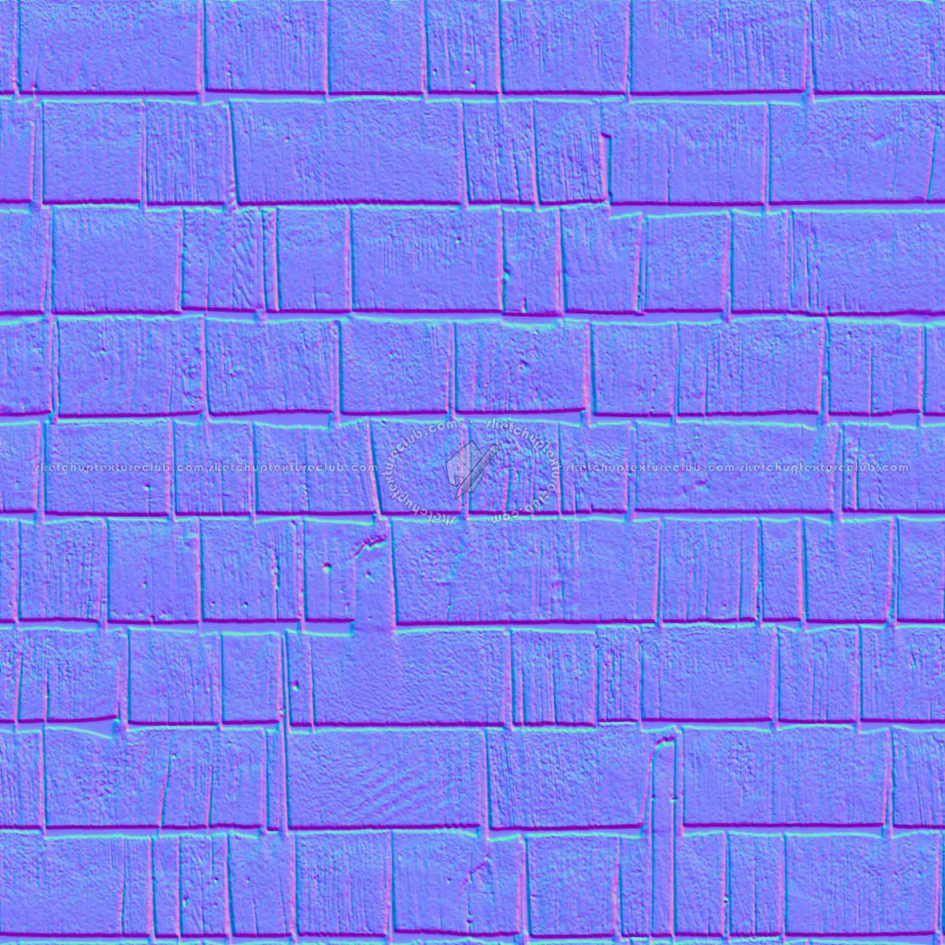 Textures   -   ARCHITECTURE   -   ROOFINGS   -   Shingles wood  - Wood shingle roof texture seamless 03870 - Normal