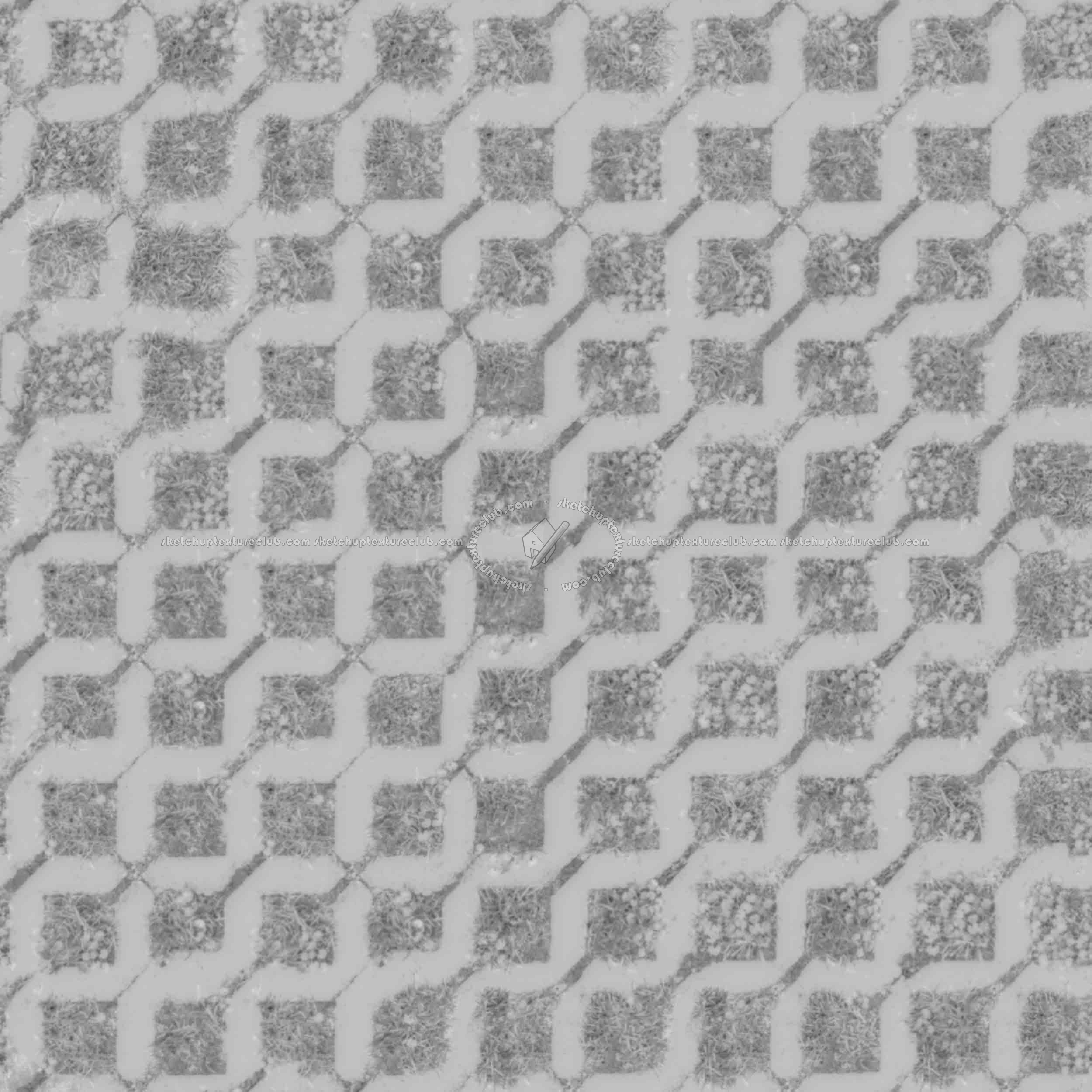 Textures   -   ARCHITECTURE   -   PAVING OUTDOOR   -   Parks Paving  - Concrete park paving texture seamless 19522 - Displacement