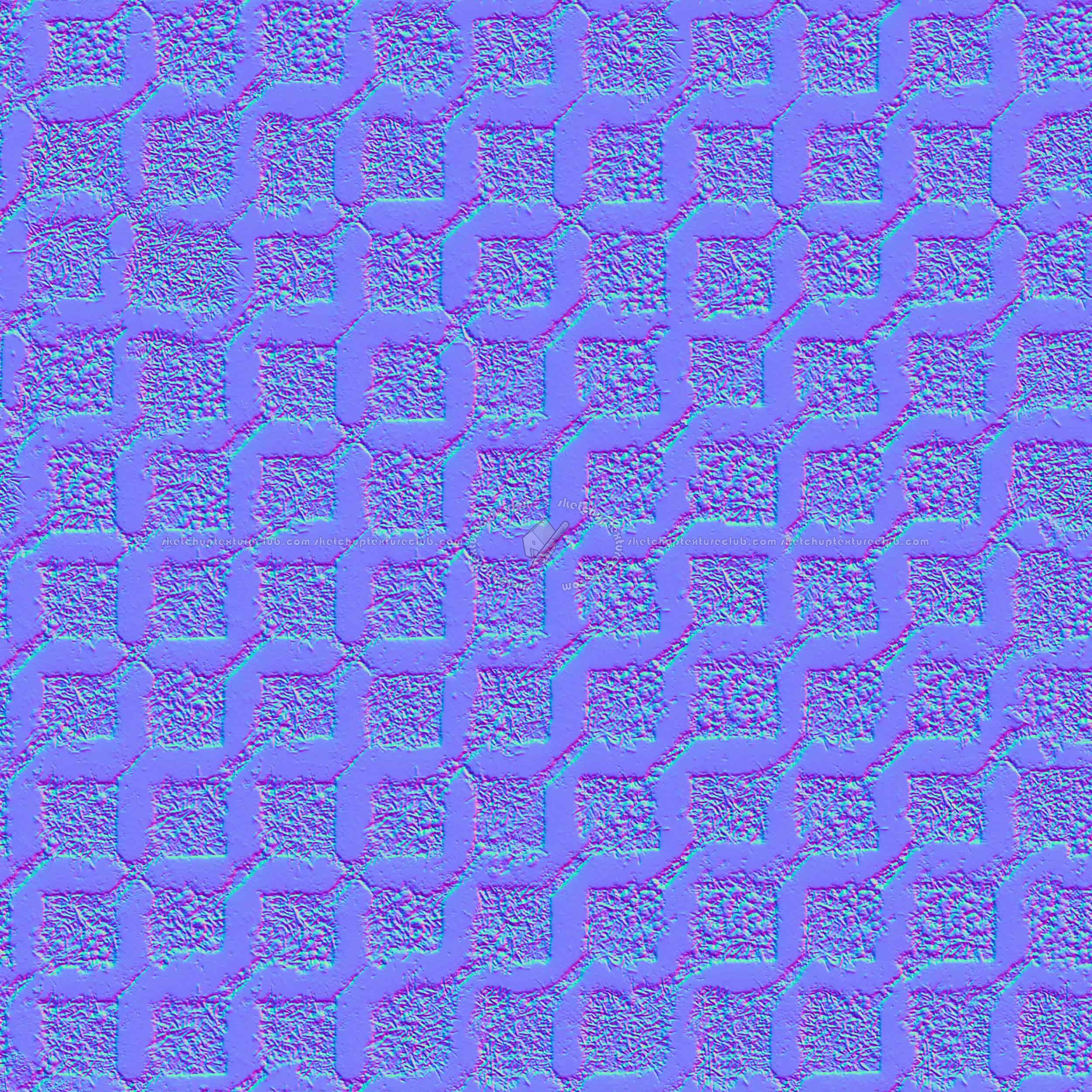 Textures   -   ARCHITECTURE   -   PAVING OUTDOOR   -   Parks Paving  - Concrete park paving texture seamless 19522 - Normal