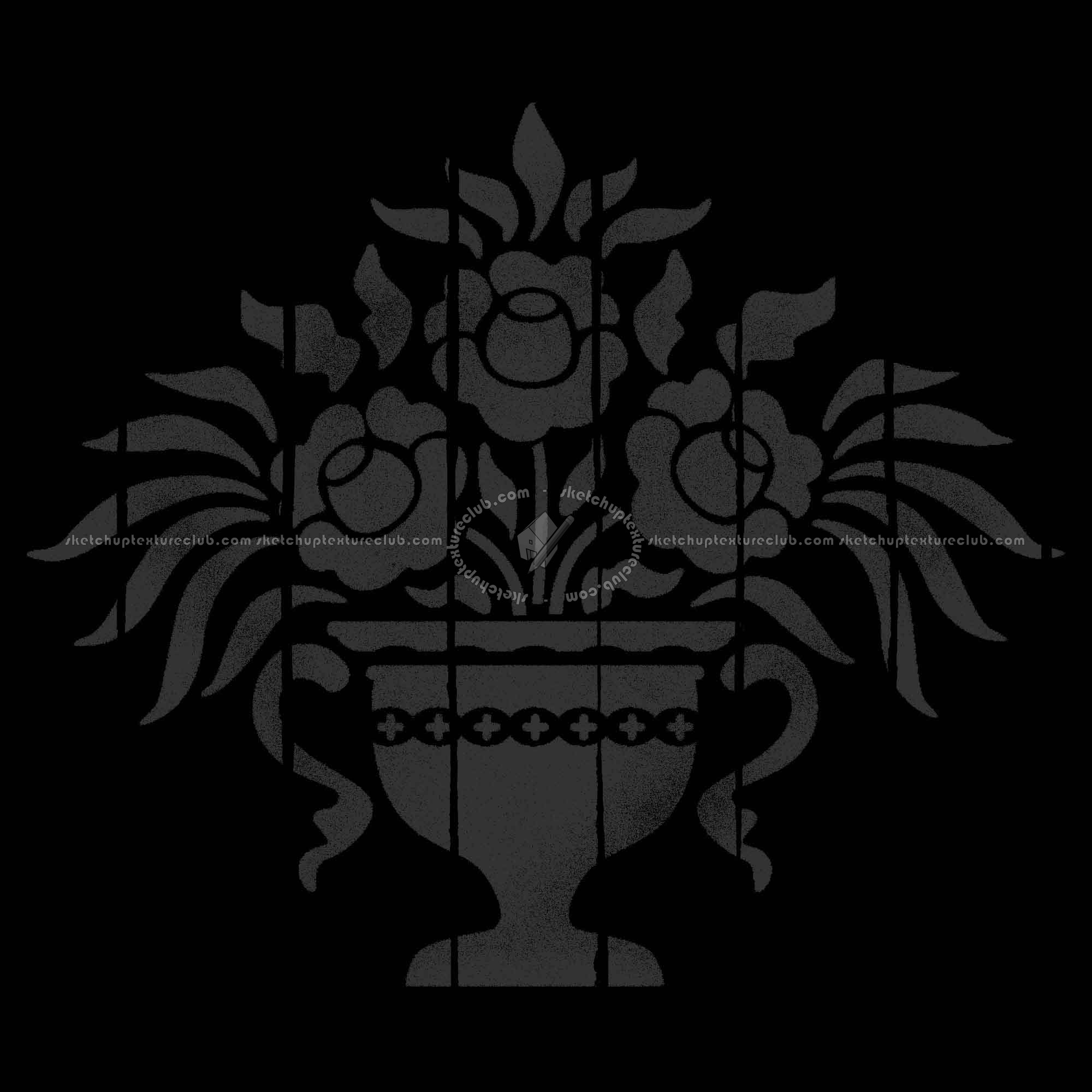 Textures   -   ARCHITECTURE   -   WOOD FLOORS   -   Decorated  - Parquet decorated stencil texture seamless 04715 - Specular