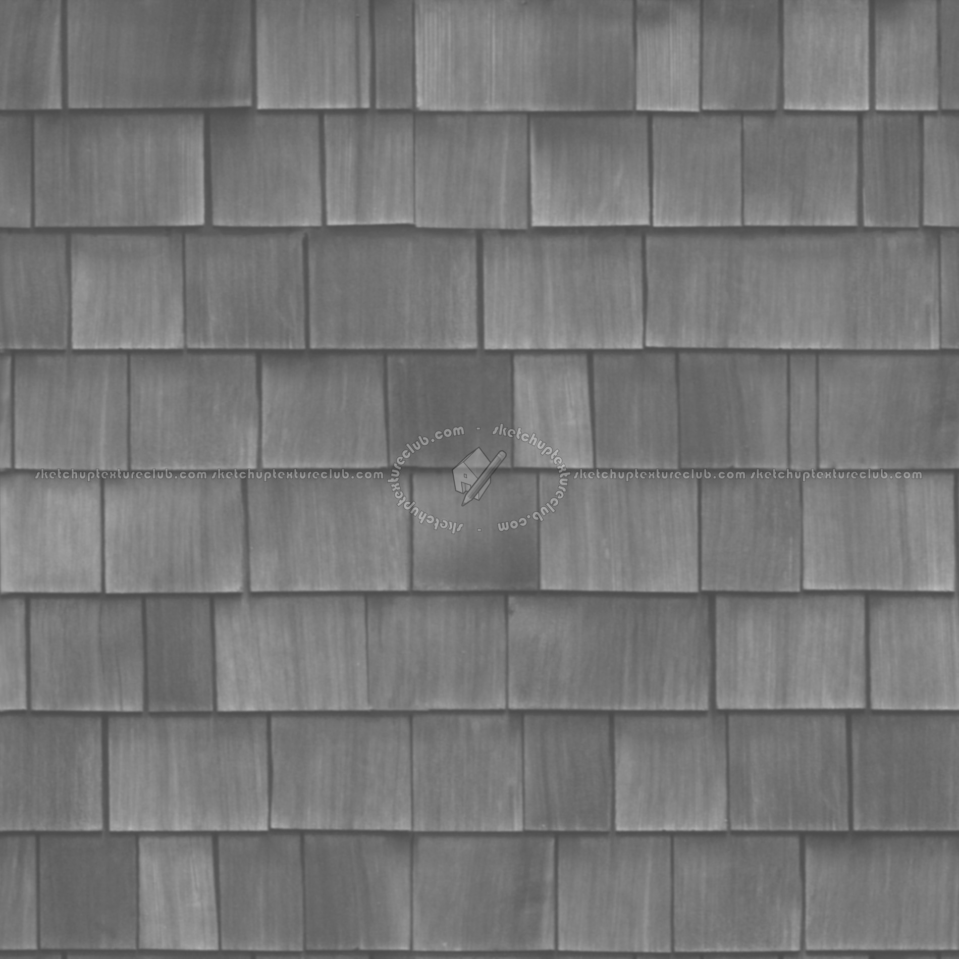Textures   -   ARCHITECTURE   -   ROOFINGS   -   Shingles wood  - Wood shingle roof texture seamless 03871 - Displacement