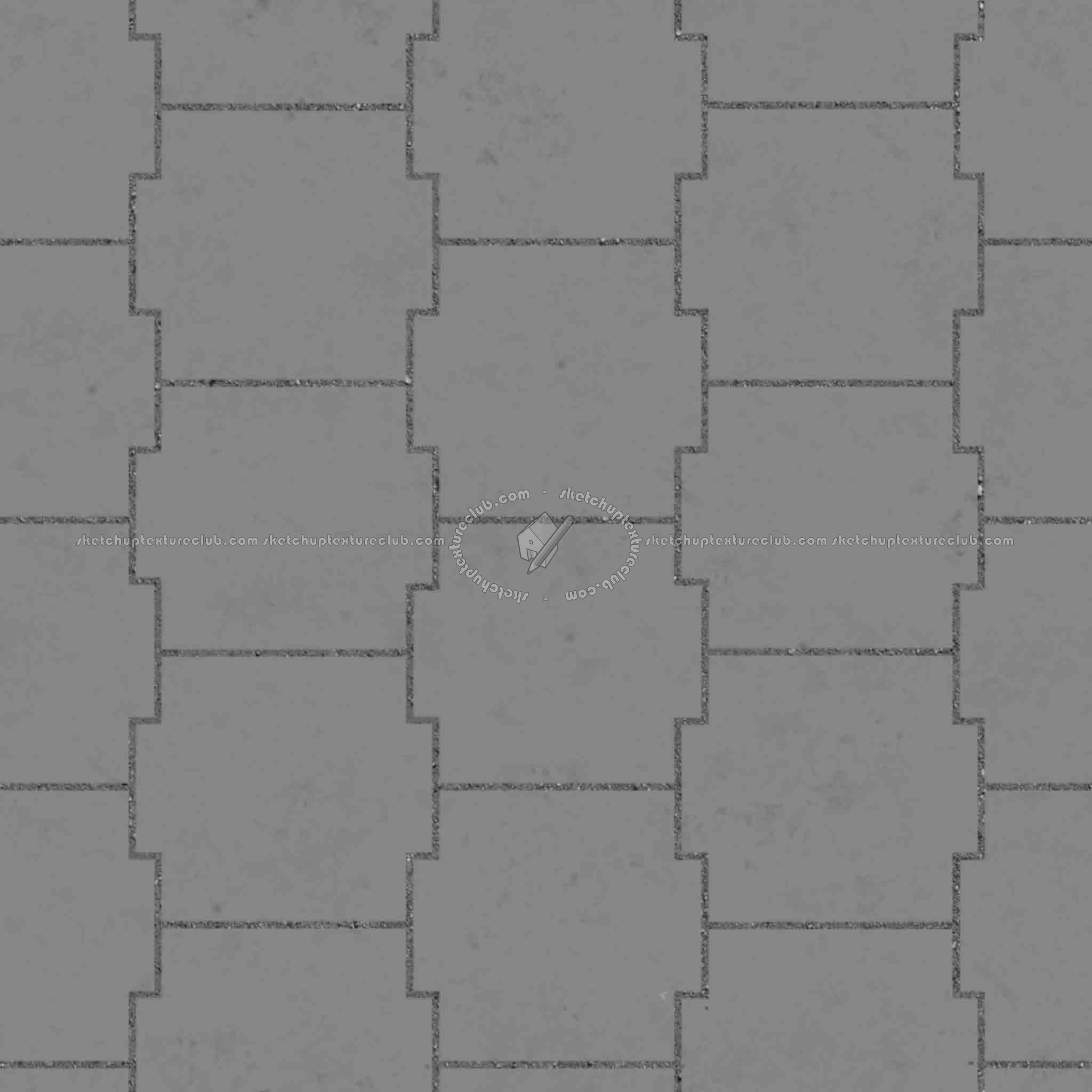 Textures   -   ARCHITECTURE   -   PAVING OUTDOOR   -   Pavers stone   -   Blocks mixed  - Pavers stone mixed size texture seamless 06178 - Displacement