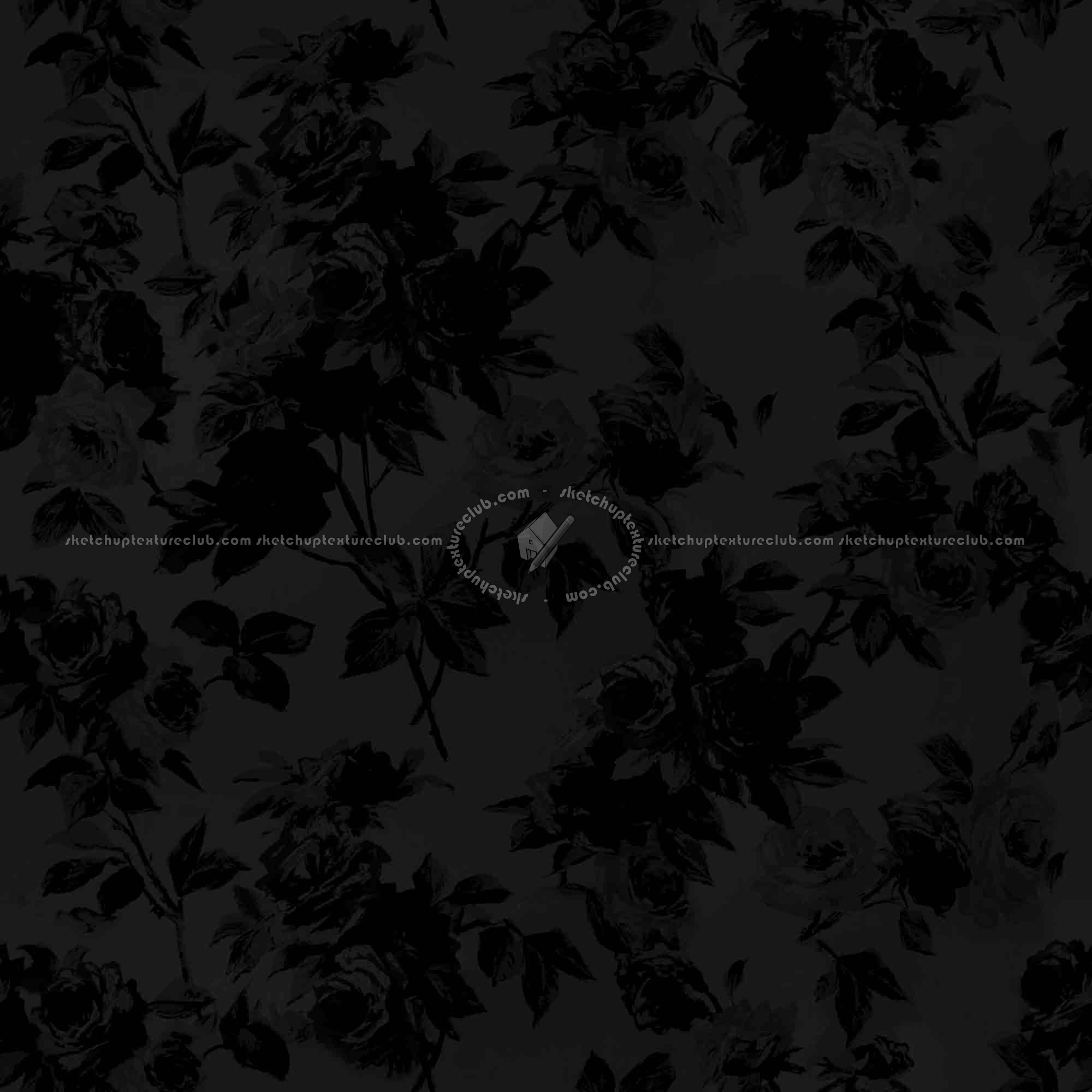 Textures   -   MATERIALS   -   WALLPAPER   -   Floral  - Floral wallpaper texture seamless 20586 - Specular