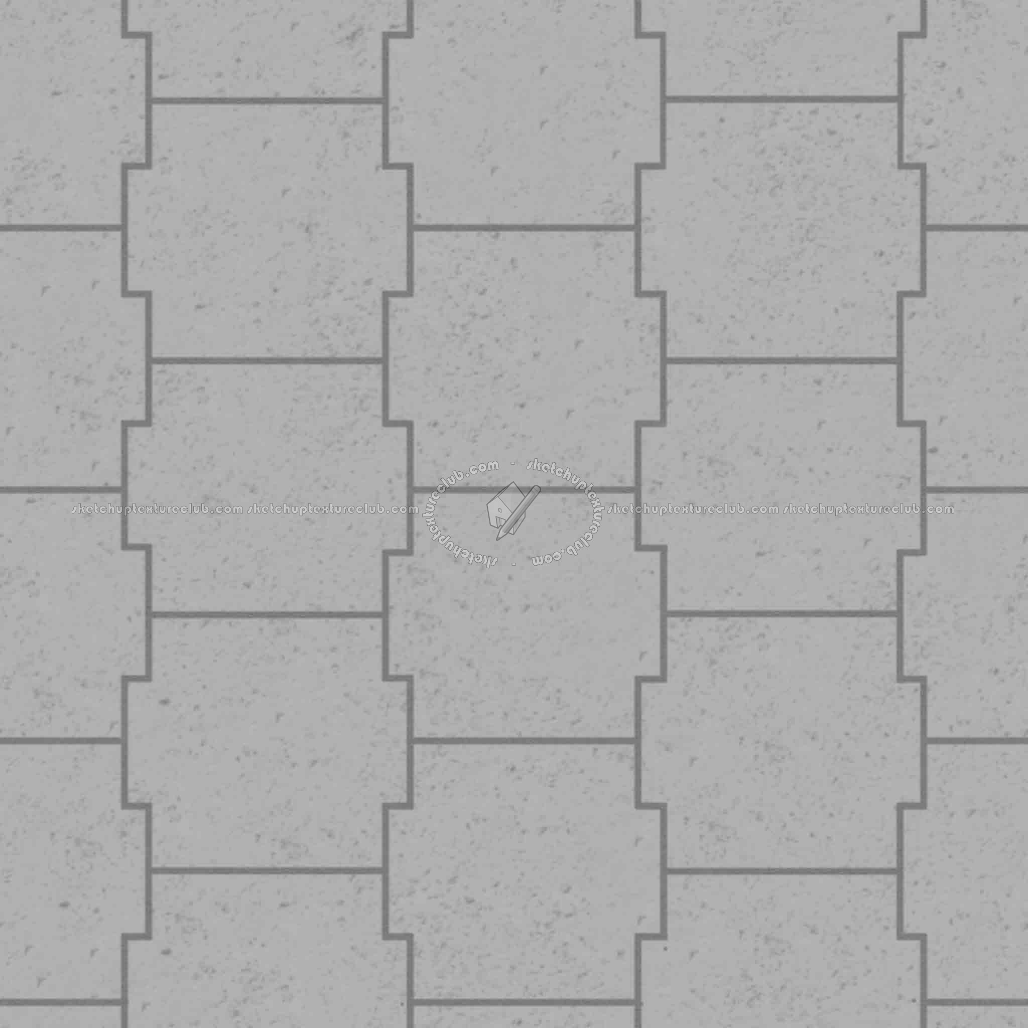 Textures   -   ARCHITECTURE   -   PAVING OUTDOOR   -   Pavers stone   -   Blocks mixed  - Pavers stone mixed size texture seamless 06180 - Displacement