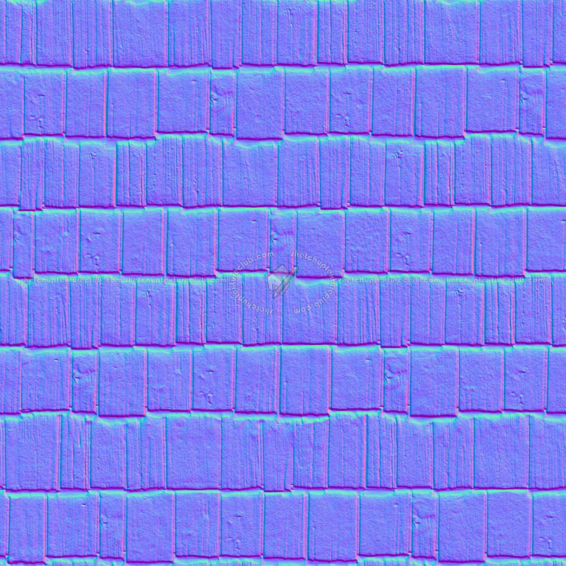 Textures   -   ARCHITECTURE   -   ROOFINGS   -   Shingles wood  - Wood shingle roof texture seamless 03875 - Normal