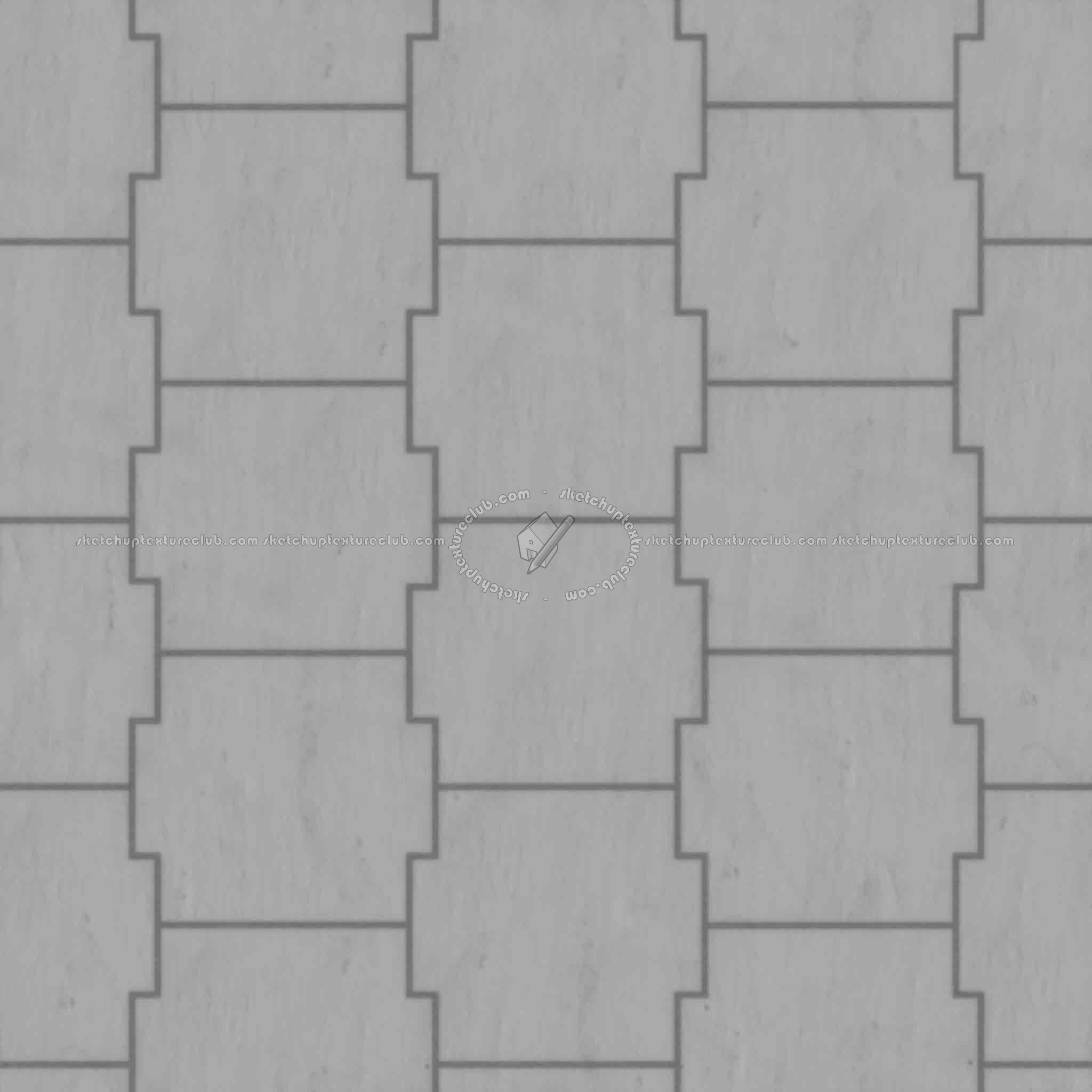 Textures   -   ARCHITECTURE   -   PAVING OUTDOOR   -   Pavers stone   -   Blocks mixed  - Pavers stone mixed size texture seamless 06182 - Displacement