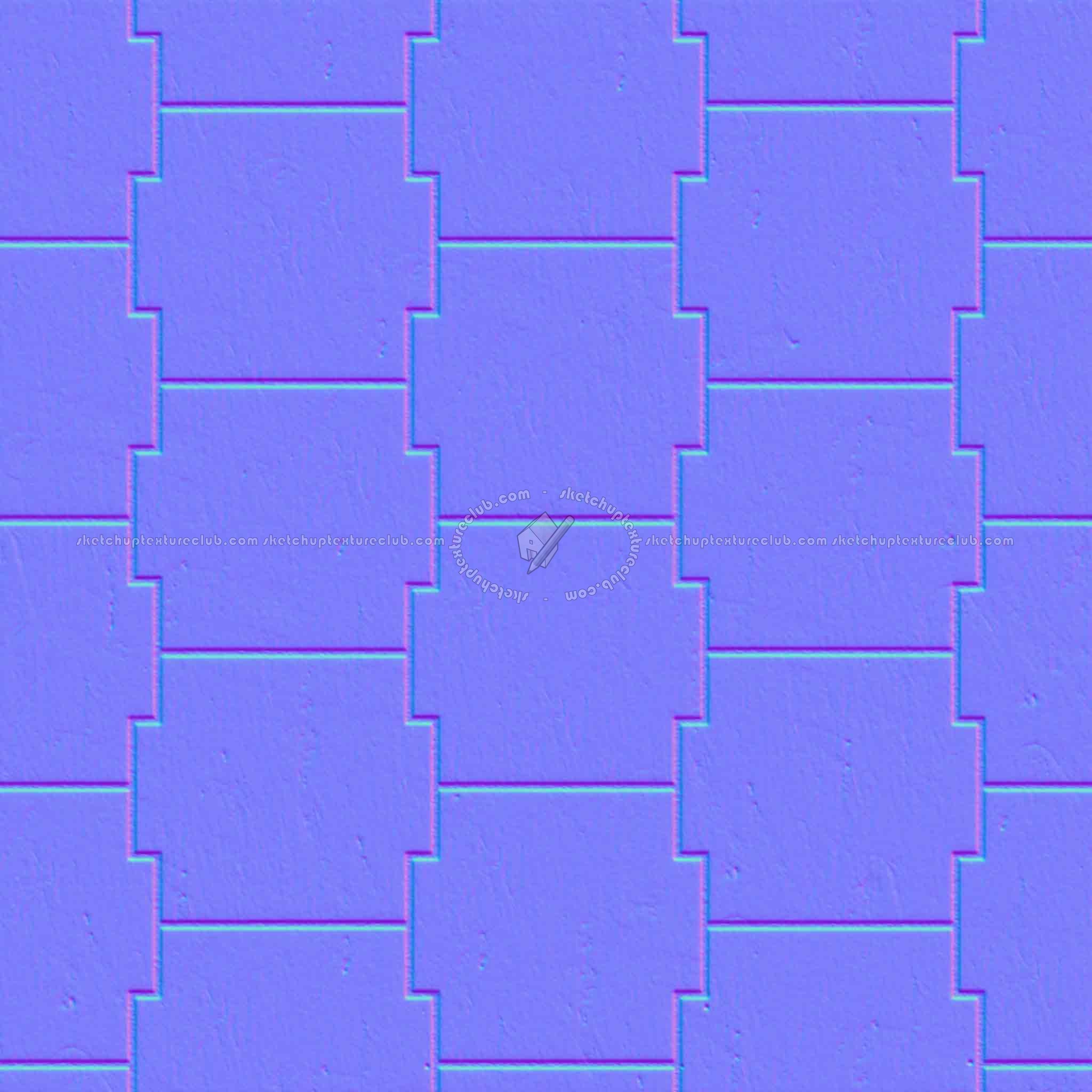 Textures   -   ARCHITECTURE   -   PAVING OUTDOOR   -   Pavers stone   -   Blocks mixed  - Pavers stone mixed size texture seamless 06182 - Normal