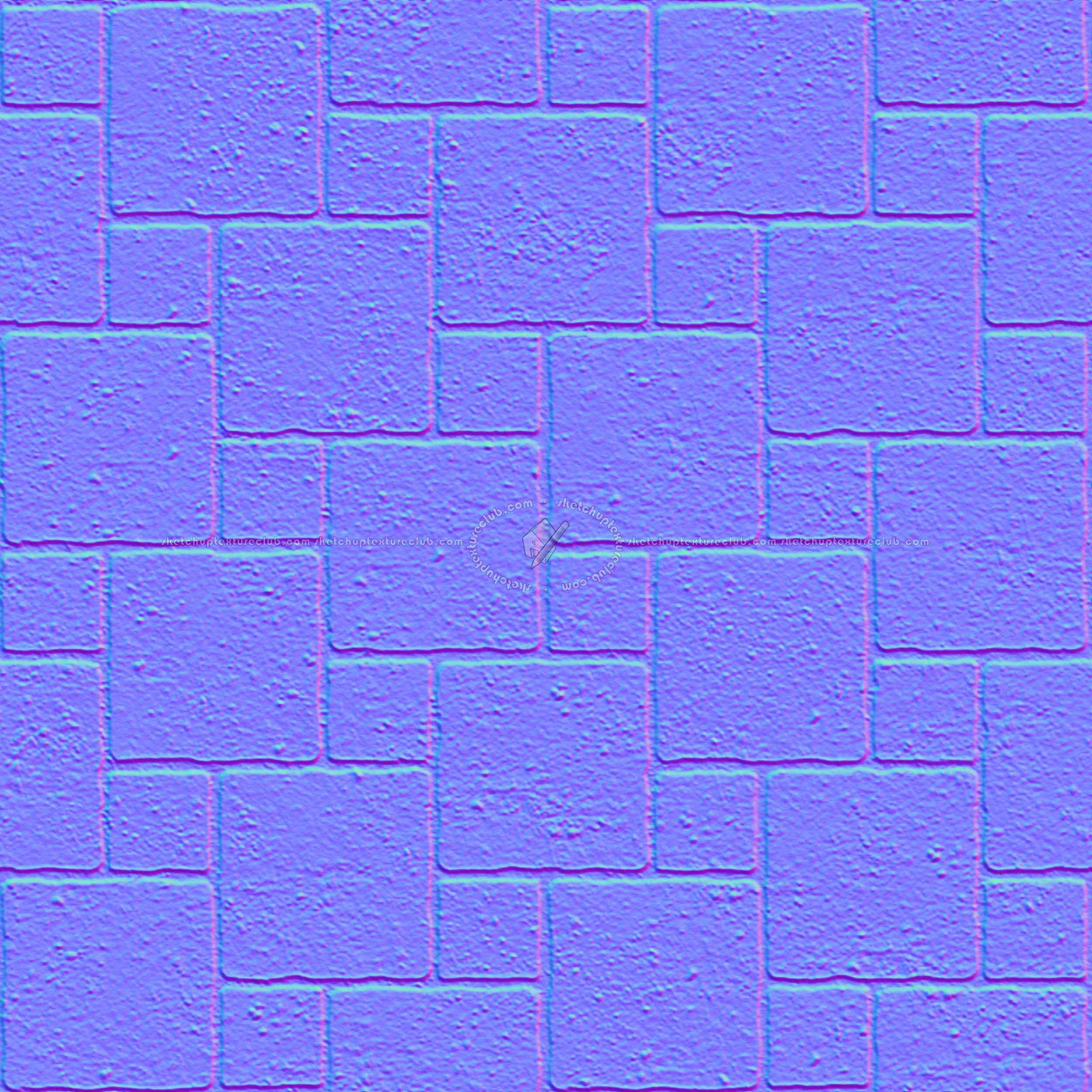 Textures   -   ARCHITECTURE   -   PAVING OUTDOOR   -   Concrete   -   Blocks regular  - Paving outdoor concrete regular block texture seamless 05722 - Normal