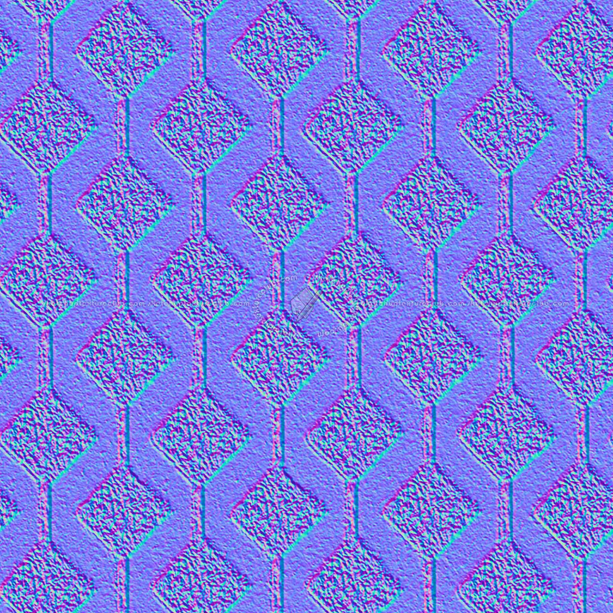 Textures   -   ARCHITECTURE   -   PAVING OUTDOOR   -   Parks Paving  - bricks paving PBR texture seamless 21975 - Normal