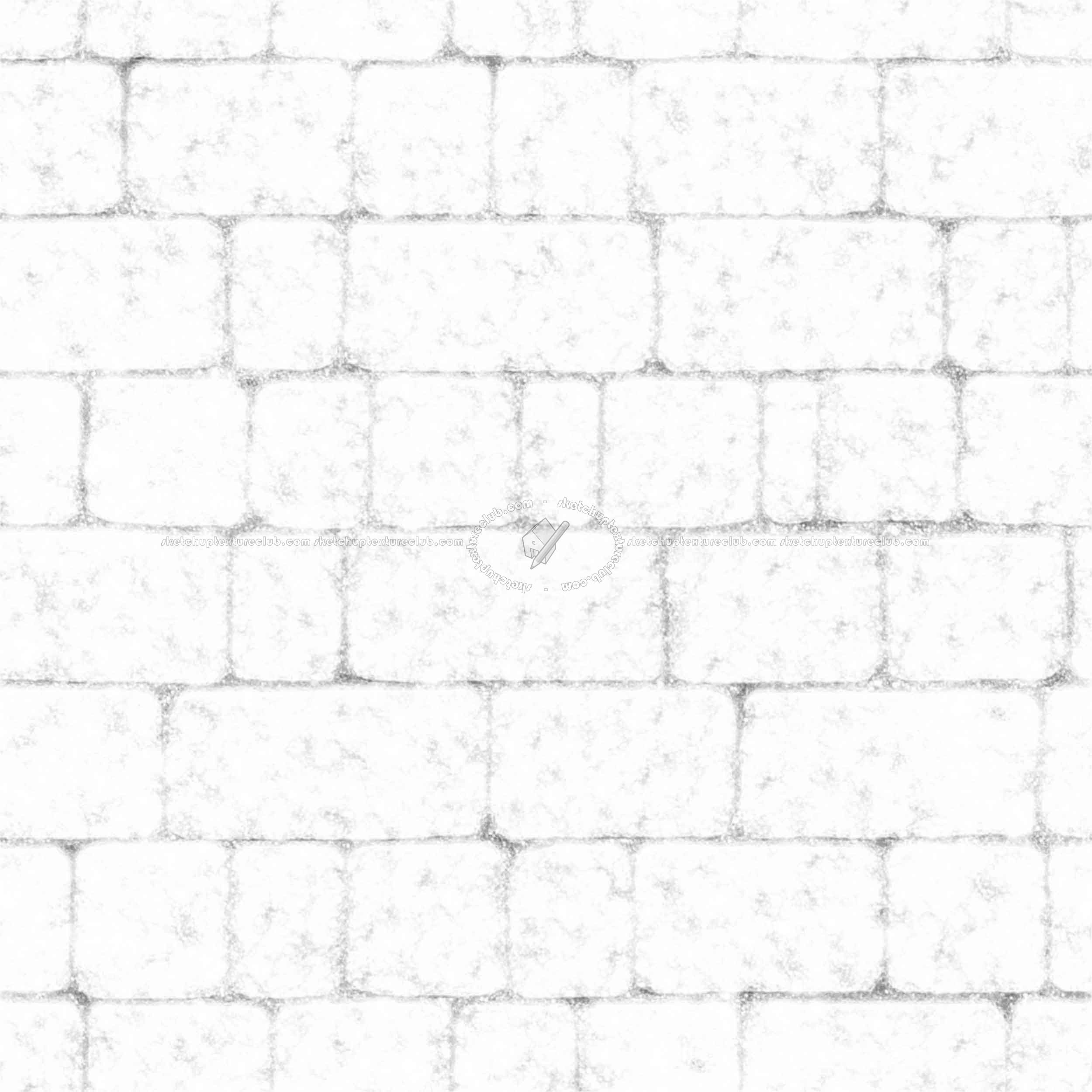 Textures   -   ARCHITECTURE   -   ROADS   -   Paving streets   -   Cobblestone  - Street porfido paving cobblestone texture seamless 07430 - Ambient occlusion