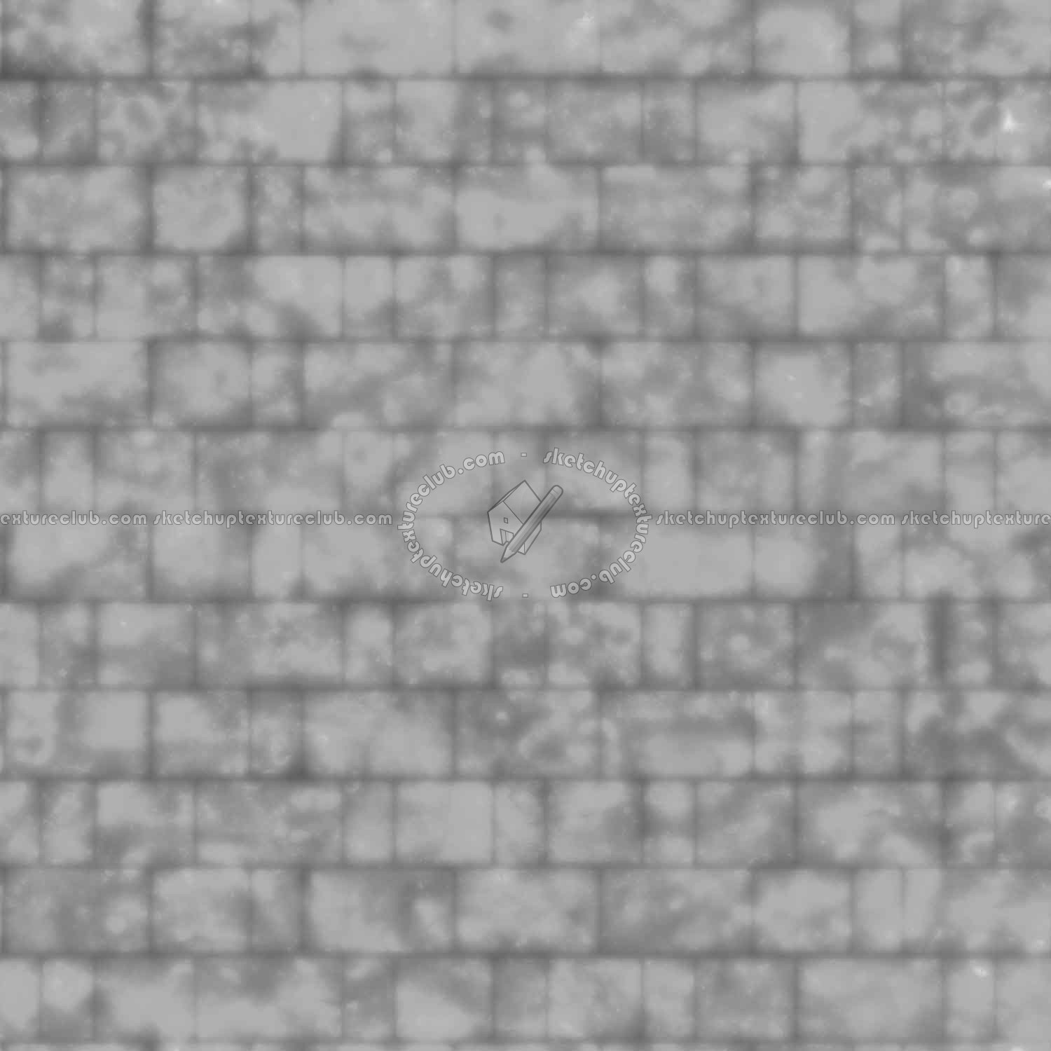 Textures   -   ARCHITECTURE   -   STONES WALLS   -   Stone blocks  - Wall stone with regular blocks texture seamless 08389 - Displacement