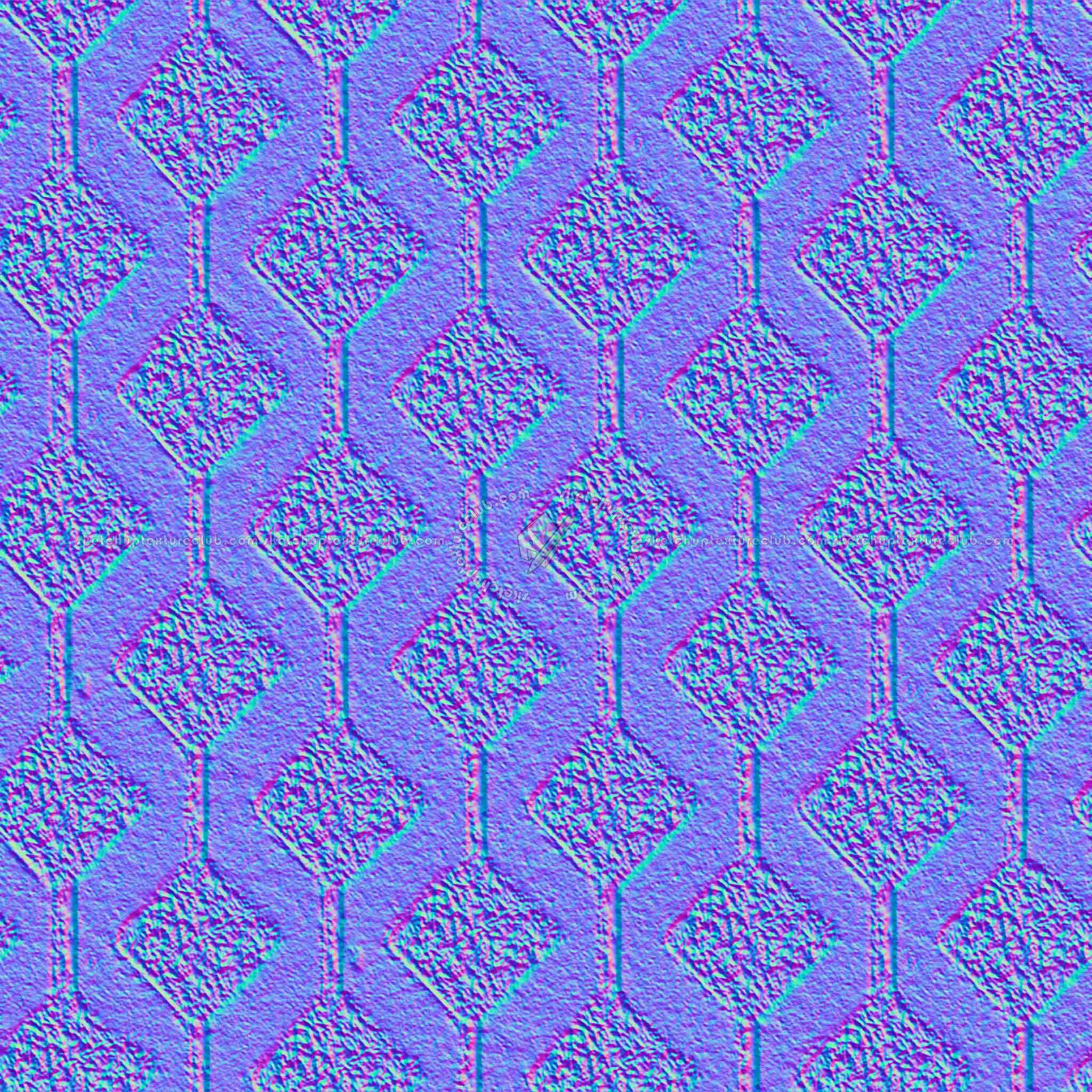 Textures   -   ARCHITECTURE   -   PAVING OUTDOOR   -   Parks Paving  - Green bricks paving PBR texture seamless 21976 - Normal