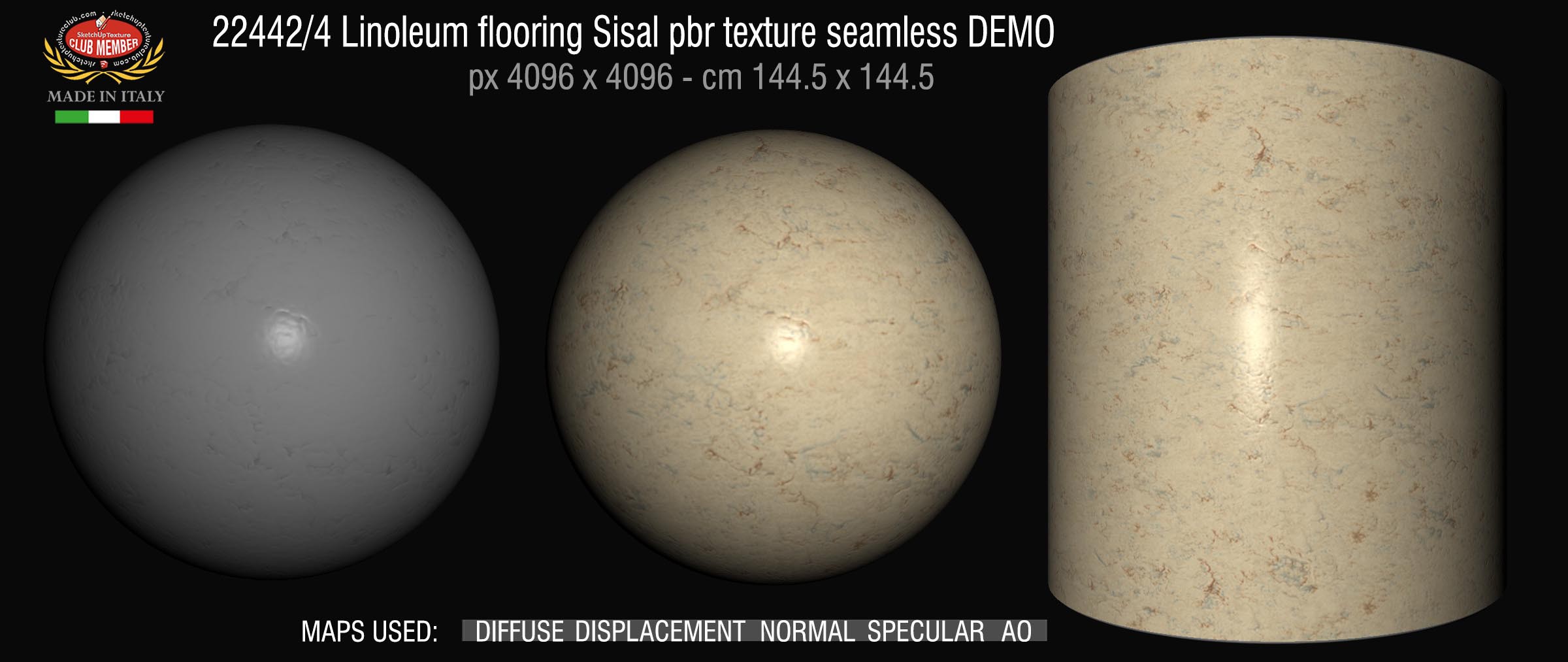 22442_4 Linoleum flooring Sisal pbr texture seamless DEMO