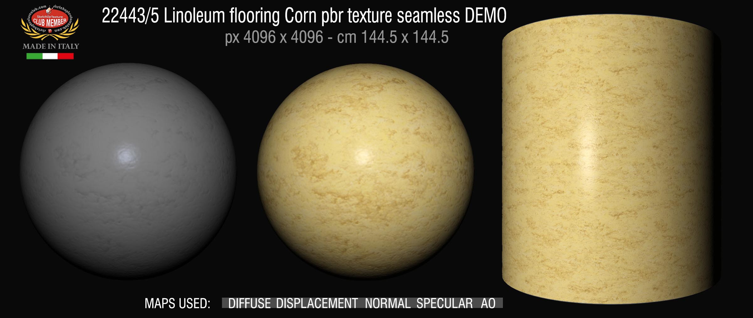 22444_6 Linoleum flooring Eggshell pbr texture seamless DEMO