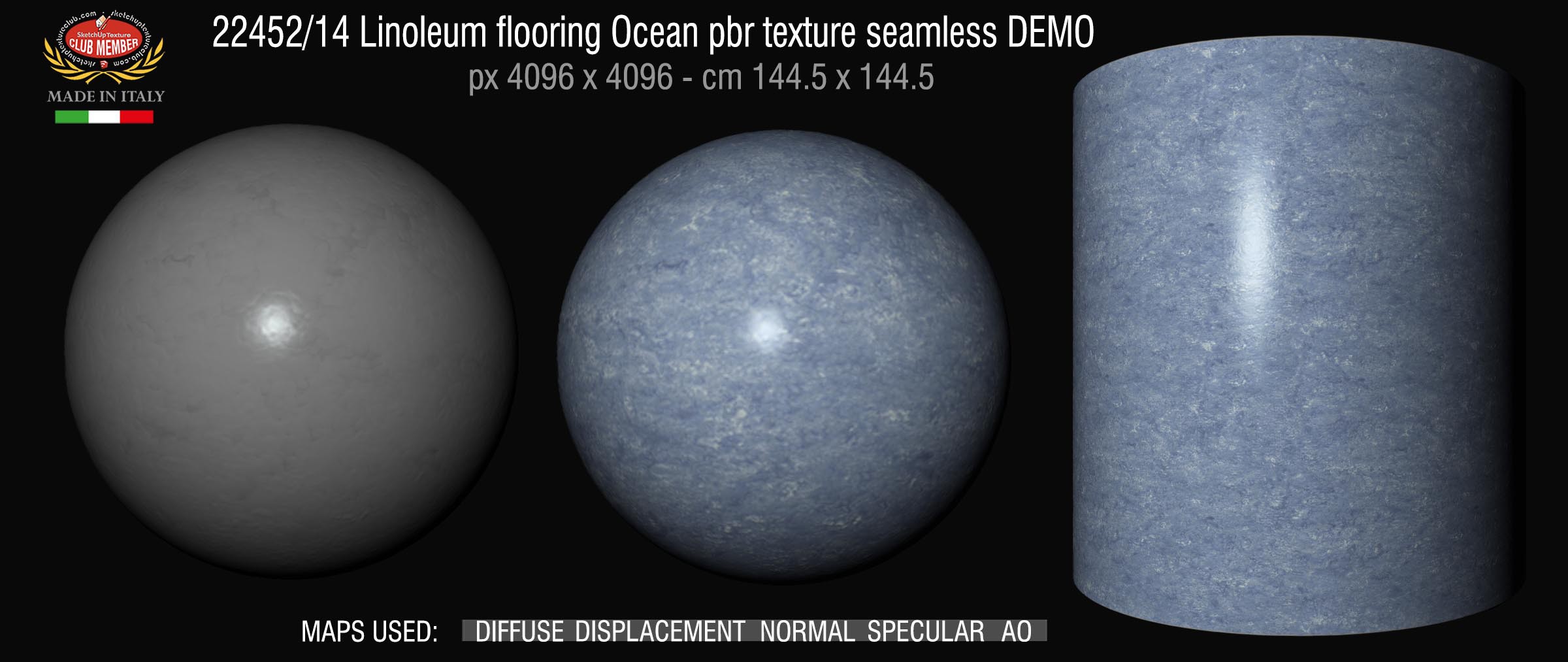22452_14 Linoleum flooring Ocean pbr texture seamless DEMO