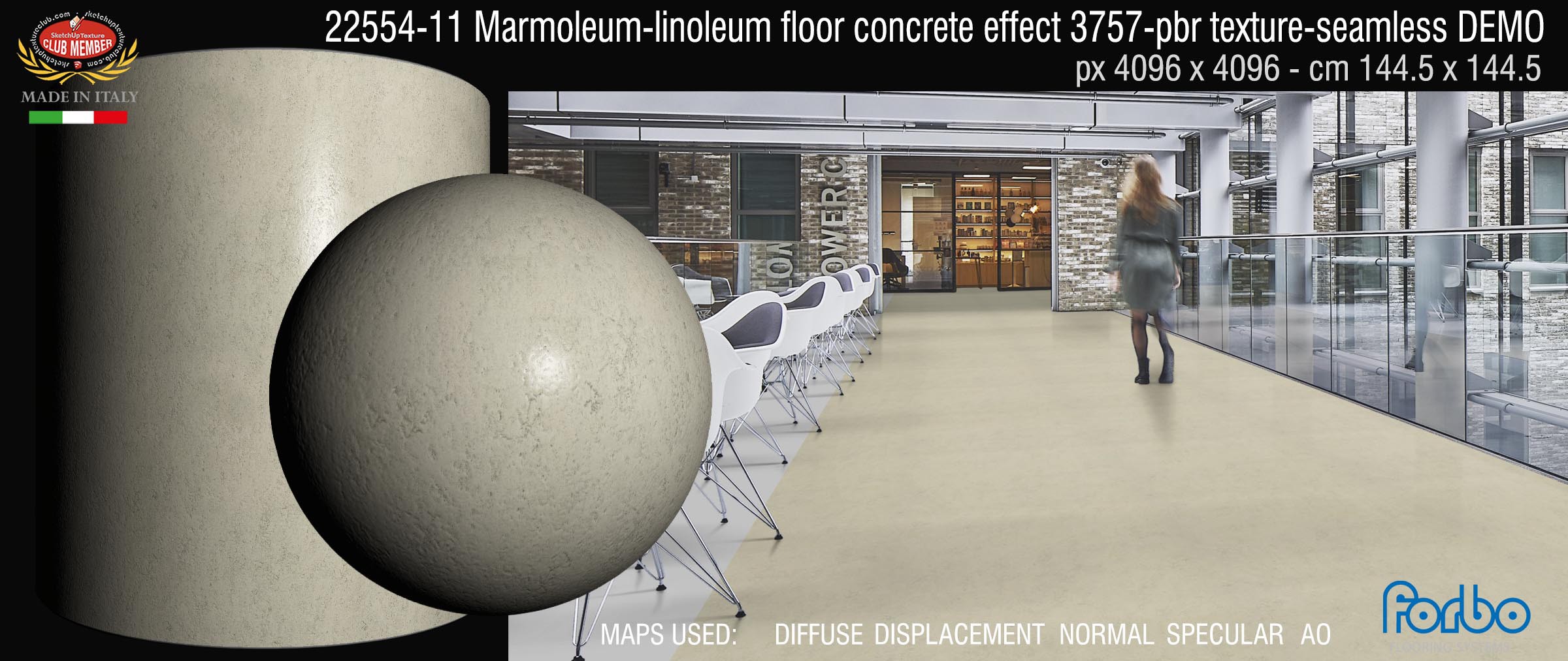 22554-11 Marmoleum-linoleum floor concrete effect 3757-pbr texture-seamless DEMO