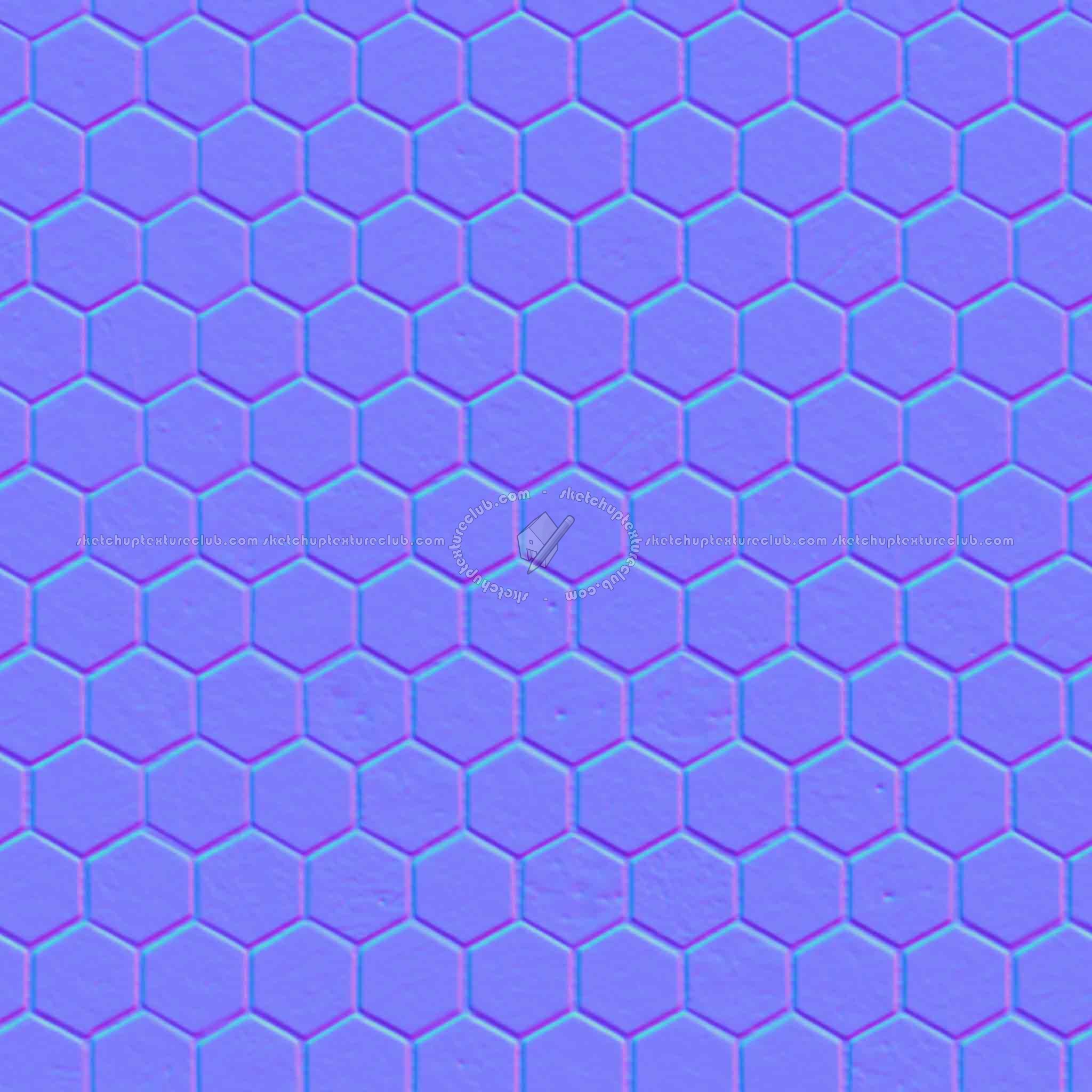 Textures   -   ARCHITECTURE   -   TILES INTERIOR   -   Hexagonal mixed  - carrara marble hexagonal tiles texture seamless 21398 - Normal